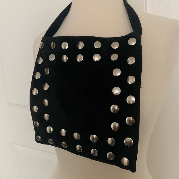 Suede Bebe Vintage Small Tote Bag Handbag - Picture 5 of 13